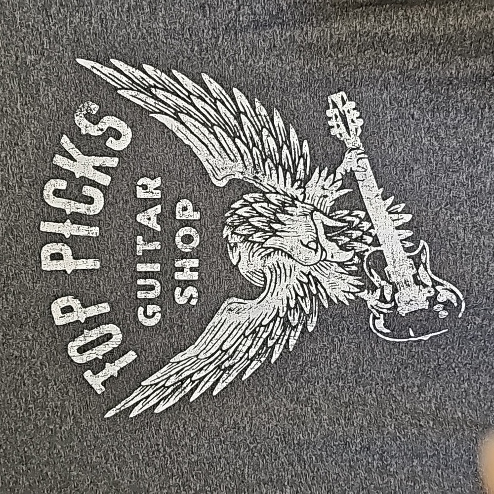 Top Picjs Guitar Shop tshirt.  Tote 2.
